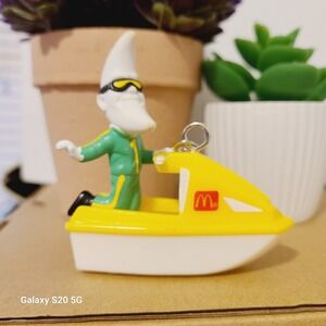 McDonalds Mac Tonight Moon Character Jet Ski Keychain Vintage Collectible‎
